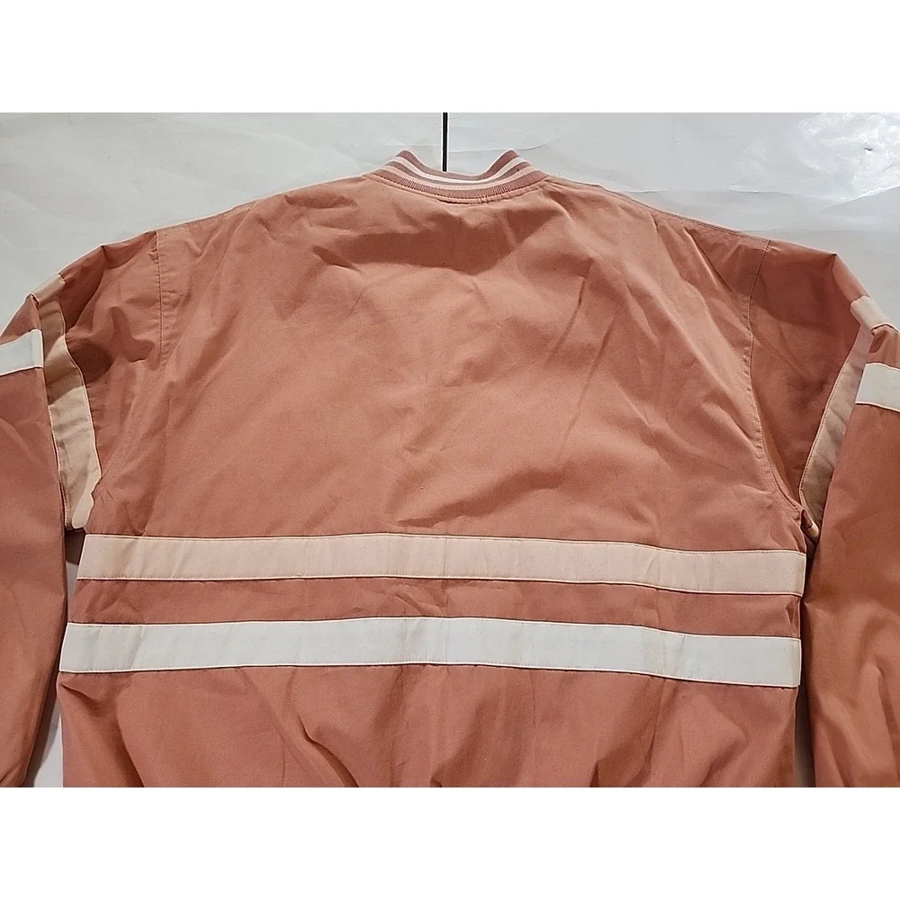 Vintage Gabicci Color Block‎ Bomber Jacket Retro Striped Casual Coat Lg